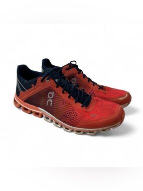 Women’s On Cloudflow Crimson Midnight Running Shoes Size 10
